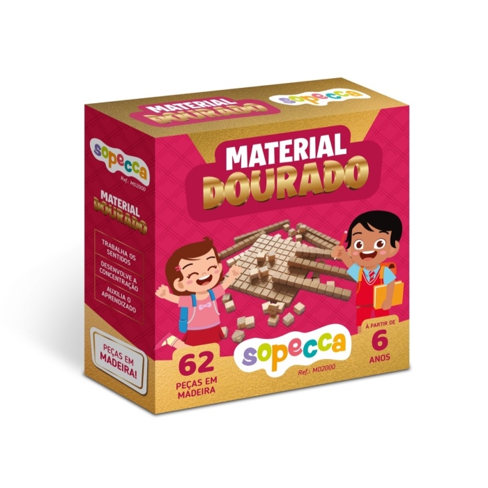 Material Dourado 62 peças
