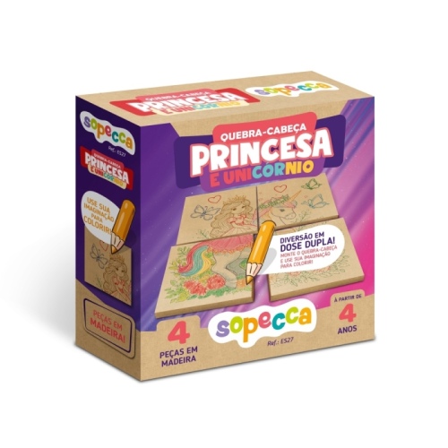 Quebra-Cabeça Princesa e Unicórnio